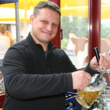 Das Andechser Helles wurde frisch vom Fass gezapft.